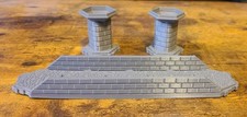 1 5 Tile 3d Printed Bridge  2 Pillars For Heroscape Bridge Like Stone.
