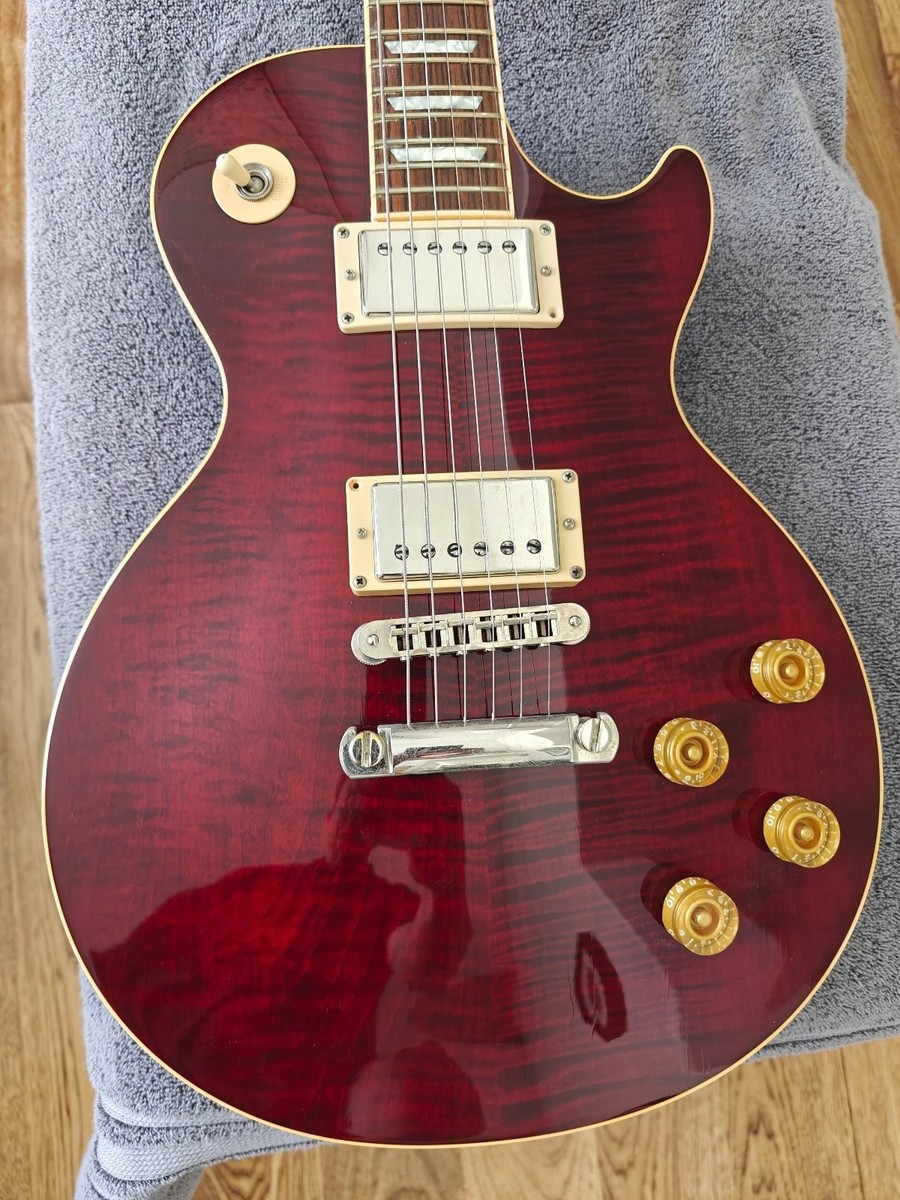 2004 Gibson Les Paul Standard PLUS Wine Red AAA Flame Top Guitar
