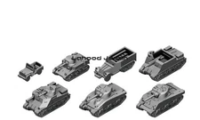 Pit Road 1/700 MI Series World War II U.S. Military Vehicle Set 1 Plastic Model