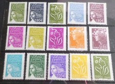FRANCE LOT TIMBRES MARIANNE neufs** SOUS FACIALE VF MNH STAMPS M00162