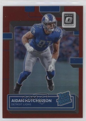 2022 Panini Donruss Optic Rated Red Prizm 91/99 Aidan Hutchinson Rookie RC 0vc5