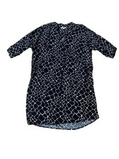 Whistles Black White Abstract Print Dress Size S Lightweight V-Neck Shift