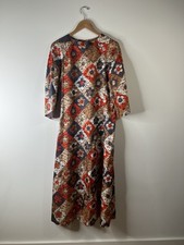 Vintage 1970  s Dres Women  s Multicolor Floral Flowe Power Maxi Party