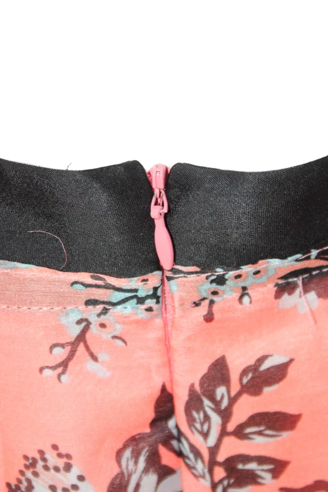 Minifalda Nanette Lepore para mujer con estampado de animales de seda plisada con cremallera rosa talla 6 Foto 4 de 4