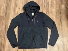 Vuori Sunday Element Track Jacket Performance FZ Hoodie Black Men's Size Medium