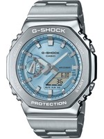 Casio GM-2110D-2AER Herrenuhr Kunststoff G-SHOCK Silber