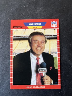 1989 Pro Set Announcers #7 Mike Patrick-ESPN-MINT -ICONIC
