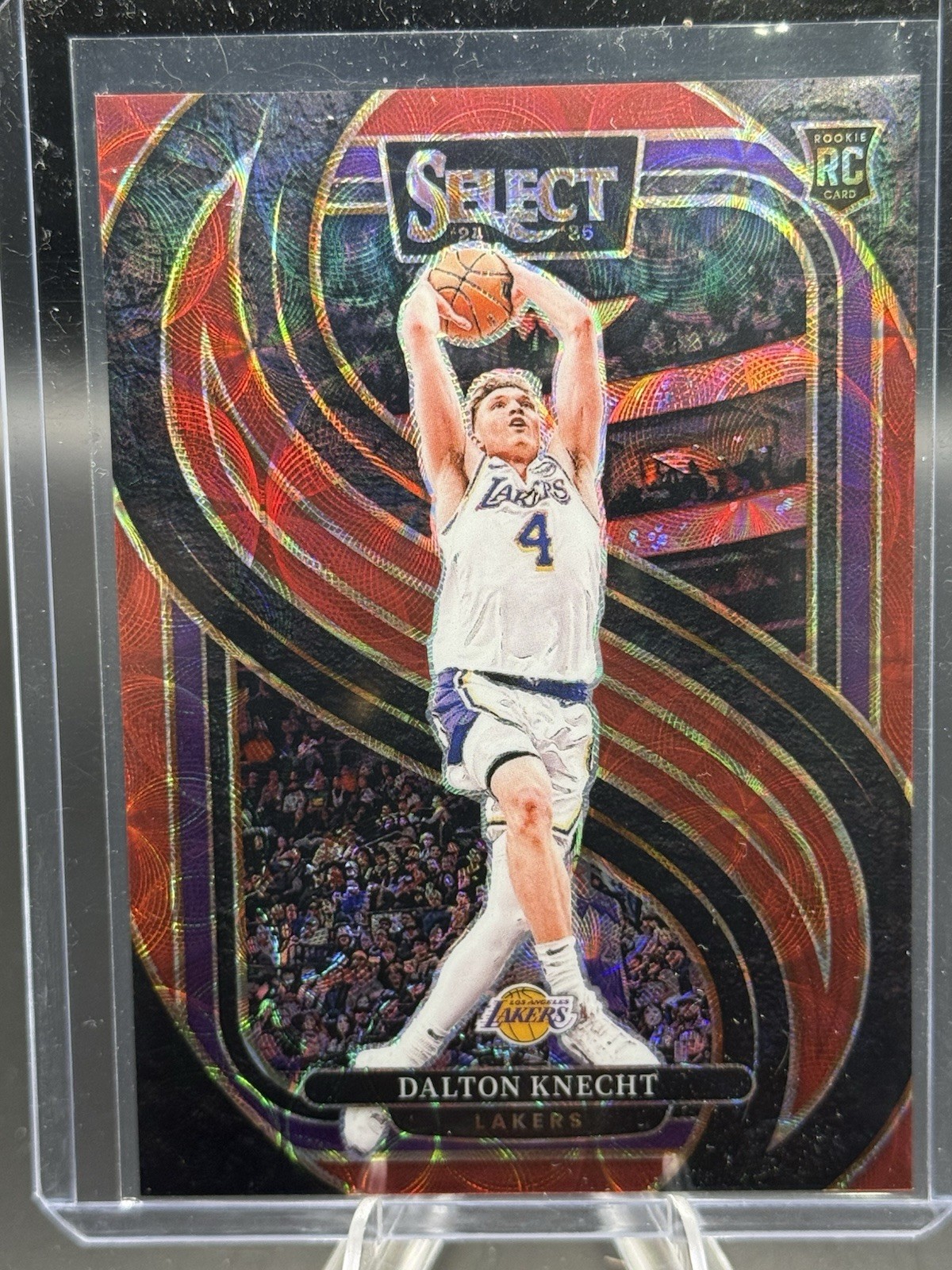 2024-25 Panini Select Premier Level Dalton Knecht #186 Red Scope Prizm 001/249