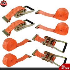 4 Pack E-track Polyester Ratchet Straps Heavy Duty 2 X15 4400lb Tie Down Us