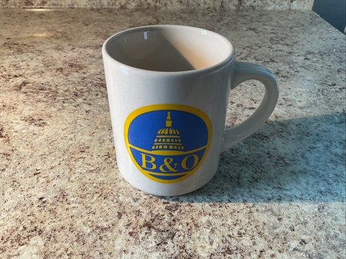 Vintage B&O Railroad Logo #01 10oz Ceramic Coffee Mug Collectible Trainiana