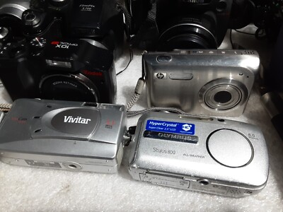 Lot of 15 Digital Cameras Panasonic Olympus Casio Kodak Canon | eBay