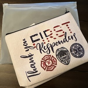 Cosmetic Bag Makeup Bag Thank You First Responders NIP
