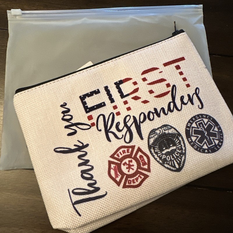 Cosmetic Bag Makeup Bag Thank You First Responders NIP