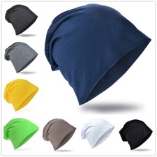 Jersey Slouch Beanie Long Hat Unisex Plain Mens Trend XXL