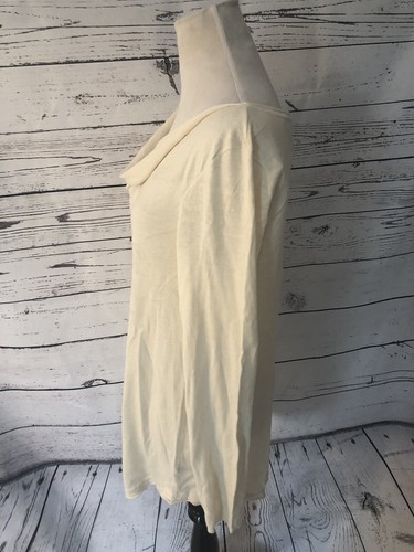NWT Lauren Ralph Lauren Women's Draped Blouse Sz M Ivory Long Sleeve Top $89 - Picture 2 of 5