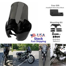 Front Headlight Fairing Cover w/ 15'' Windshield For Harley Dyna FXDXT T-Sport