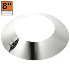 Chimney Pipe Storm Collar 8in Stainless Steel Double Wall Roof Seal ALLFUEL HST