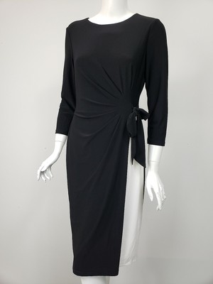 ralph lauren side tie jersey dress