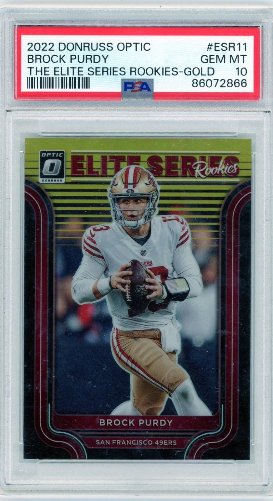Brock Purdy Panini Donruss Optic the Elite Series Rookies #ESR11 Gold