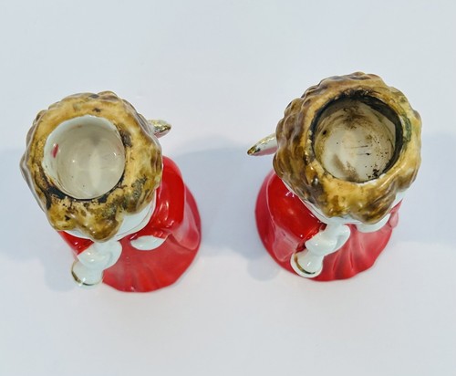 Vtg HI Co. (?) Christmas Choir Trumpet Angels Boys Set of 2 Candlestick Holders - Picture 5 of 8