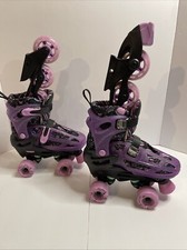 RD ROLLER DERBY Adjustable Quad Skates Roller Blades Sizes 3-6 PURPLE GLITTER