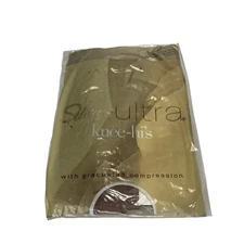 Silkies Ultra 31002 Regular Beige Honey Ultra Knee Hi's Graduated COMPRESSION