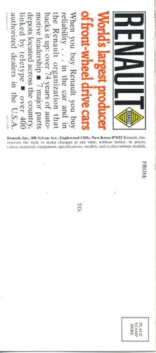 Folleto del concesionario Renault 1972 - Imagen 2 de 4