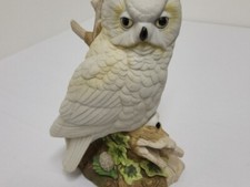 VTG 1984 Royal Crown Arnart Imports J Byron Porcelain Bisque White Owl Figurine 