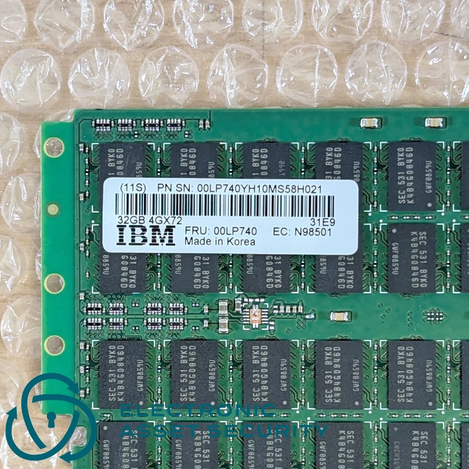 (Lot of 6) IBM 00LP740 32GB 1600MHz DDR3 4Gx72 CDIMM DRAM - Image 2 of 2