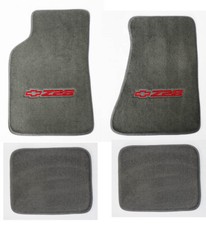 New 1982 - 2002 Camaro Floor Mats Gray Carpet Embroidered Z28 Logo Red Set Of 4 New 1982 - 2002 Camaro Floor Mats Gray Carpet Embroidered Z28 Logo Red Set Of 4