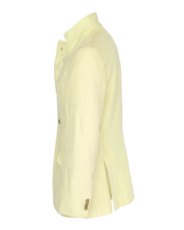 NWT ISAIA NAPOLI SPORT COAT jacket lime linen cotton luxury Italy 50 - Image 2 of 4