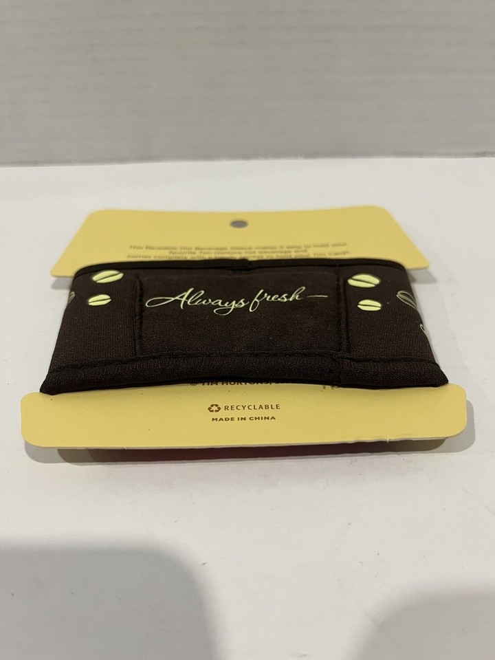 Tim Hortons Reusable Fabric Hot Beverage Sleeve with Gift Card Pocket Coffee eBay