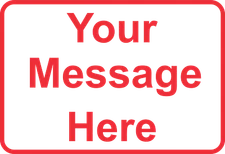 New Personalized Aluminum Metal Sign Customized With Custom Text 8" x 12" Size