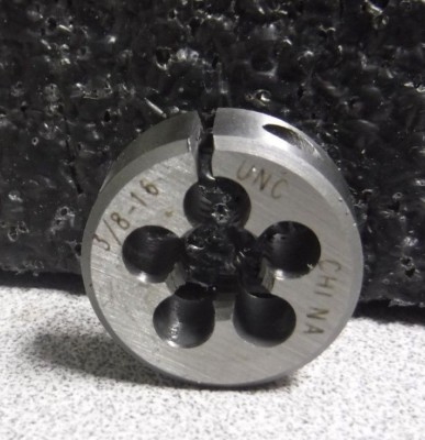 10T831 C.Steel Thread Die1In, 3/8In, 16 Pitch, (MG)