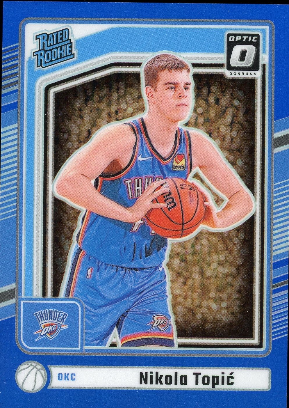 Nikola Topic 2024-25 Donruss Optic Preview 42/49 Blue Holo Rated Rookie #P-208