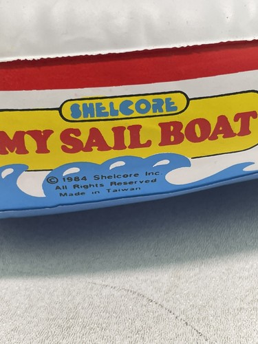 Vintage 1984 Inflatable ShelCore My Sail Boat Toy Inflatable - Picture 8 of 11
