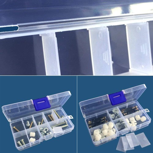 2 Pack Plastic Storage Box Jewelry Earring Tool Containers w/Divider, 10-15 Grid - Picture 14 of 42