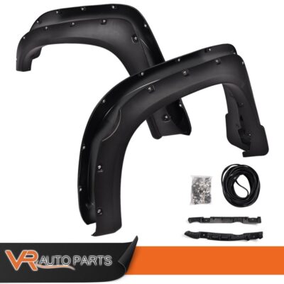 Fit For 14-18 Toyota Tundra 4PC Textured Black Pocket Rivet Wheel Fender Flares 