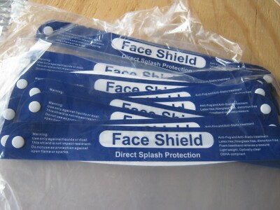 12 pcs Face Shield Direct Splash Protection New
