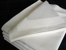 Stoffservietten Damast 50x50 cm wei&szlig; VOLLZWIRN Gastro Hotel Bar Hochzeit Pflege