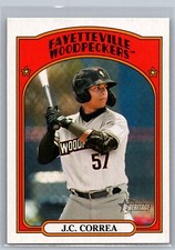 J.C. Correa 2021 Topps Heritage Minor League #152 Fayetteville Woodpeckers