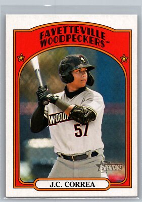 J.C. Correa 2021 Topps Heritage Minor League #152 Fayetteville