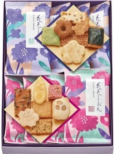 Japanese traditional sweets Flower-shaped rice cracker Mondo Gold Award / 6581 