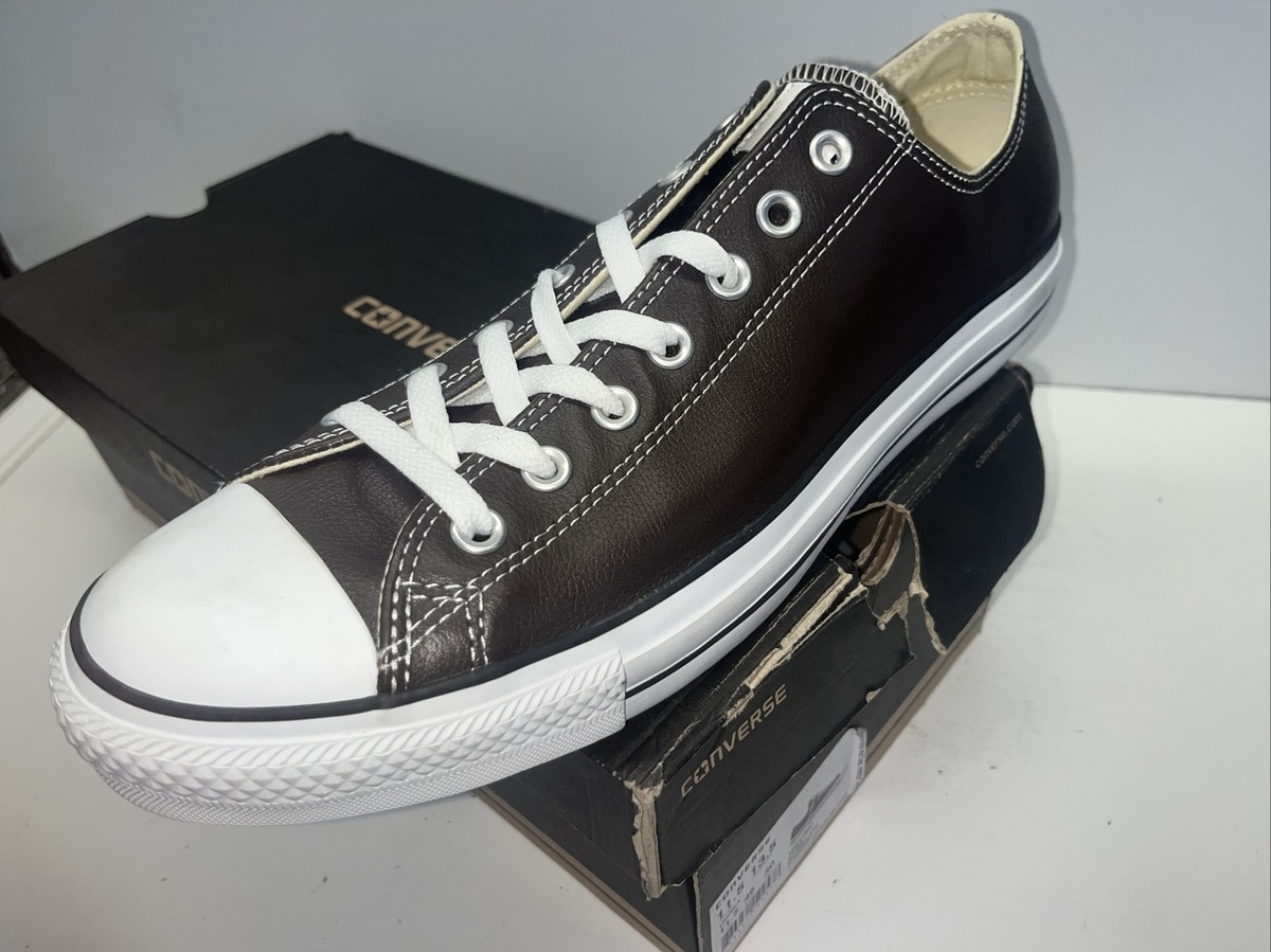 Vintage Ct All Star Leather Men Chocolate OX 132176C. | eBay