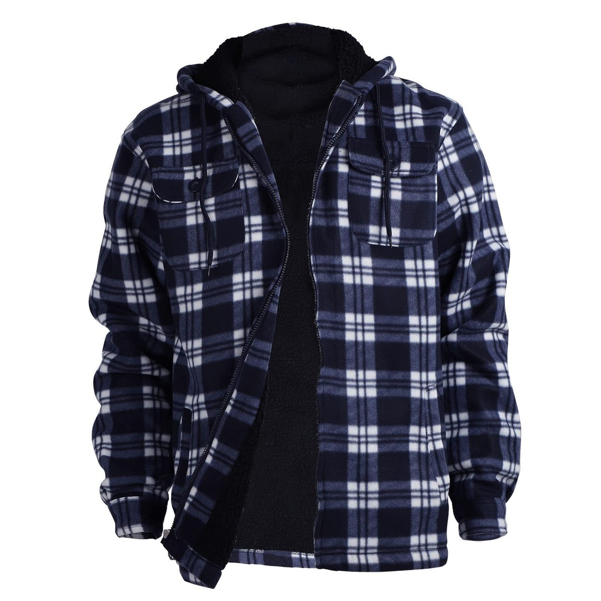 Sherpa Lined Thick Flannel Jackets Wrangler Men's Sherpa Lined