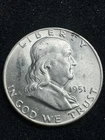 1951-d Franklin Half Dollar, High Grade, Free shipping