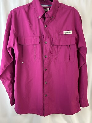 Magellan Fishing Shirt Womens XS Fuchsia Laguna Madre Vented