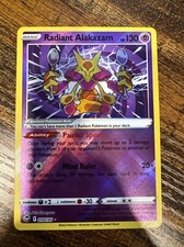Pokémon TCG Radiant Alakazam Sword & Shield - Silver Tempest 059/195 Holo...