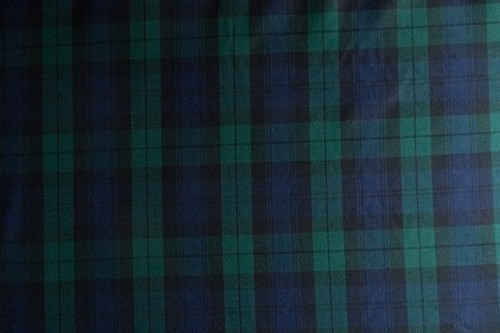 Maxwell Strathspey blue and green plaid fabric remnant 1.5 yards - Picture 2 of 6