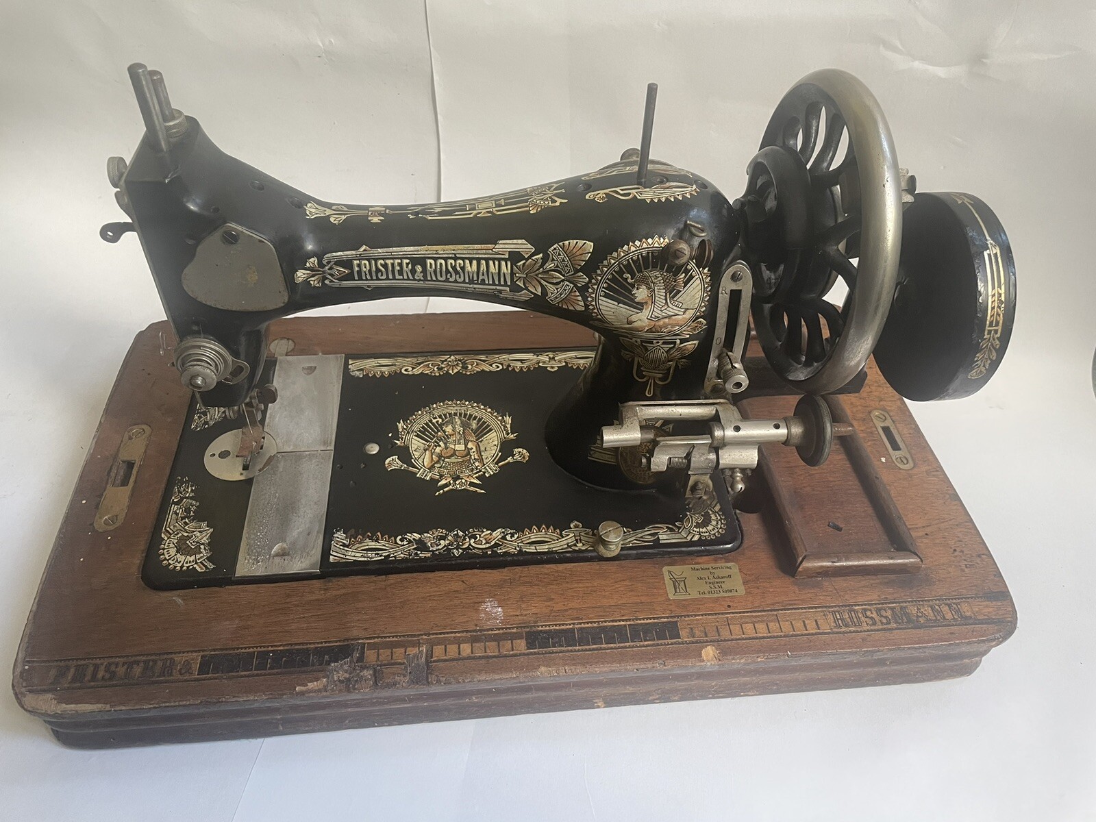 Frister & Rossmann Vintage Sawing Machine C.1920 Egyptian Decals